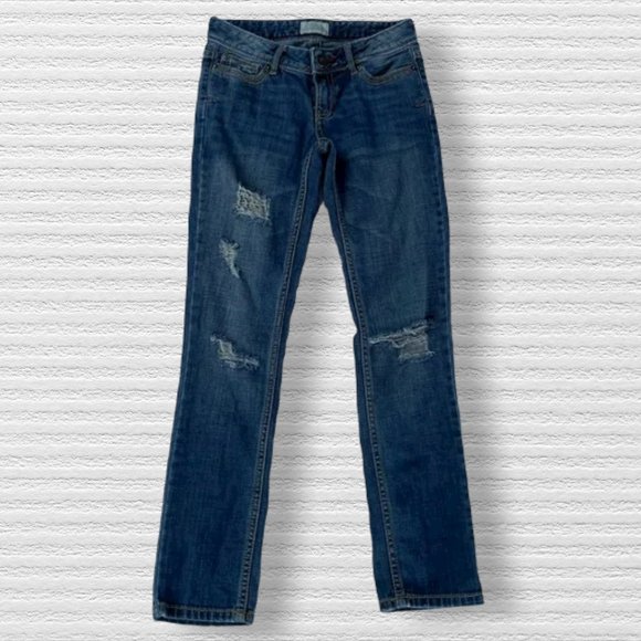 Aeropostale Denim - Aeropostale Bayla Skinny Distressed Jeans, 00 Short
